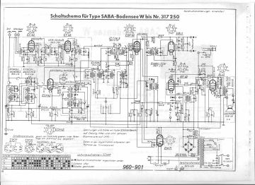 SABA Bodensee W ;after Ser No 317250 schematic circuit diagram
